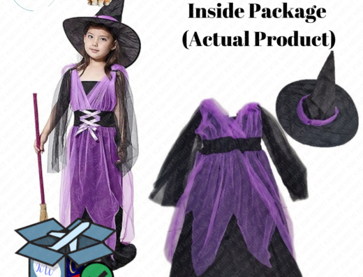 costume purple witch kids