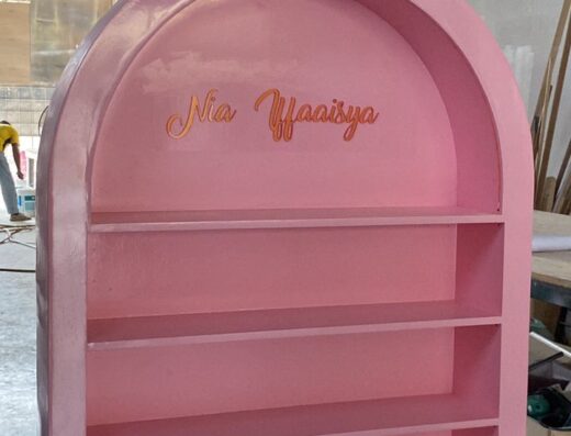 Arch Backdrop 3D Display Rack Pink